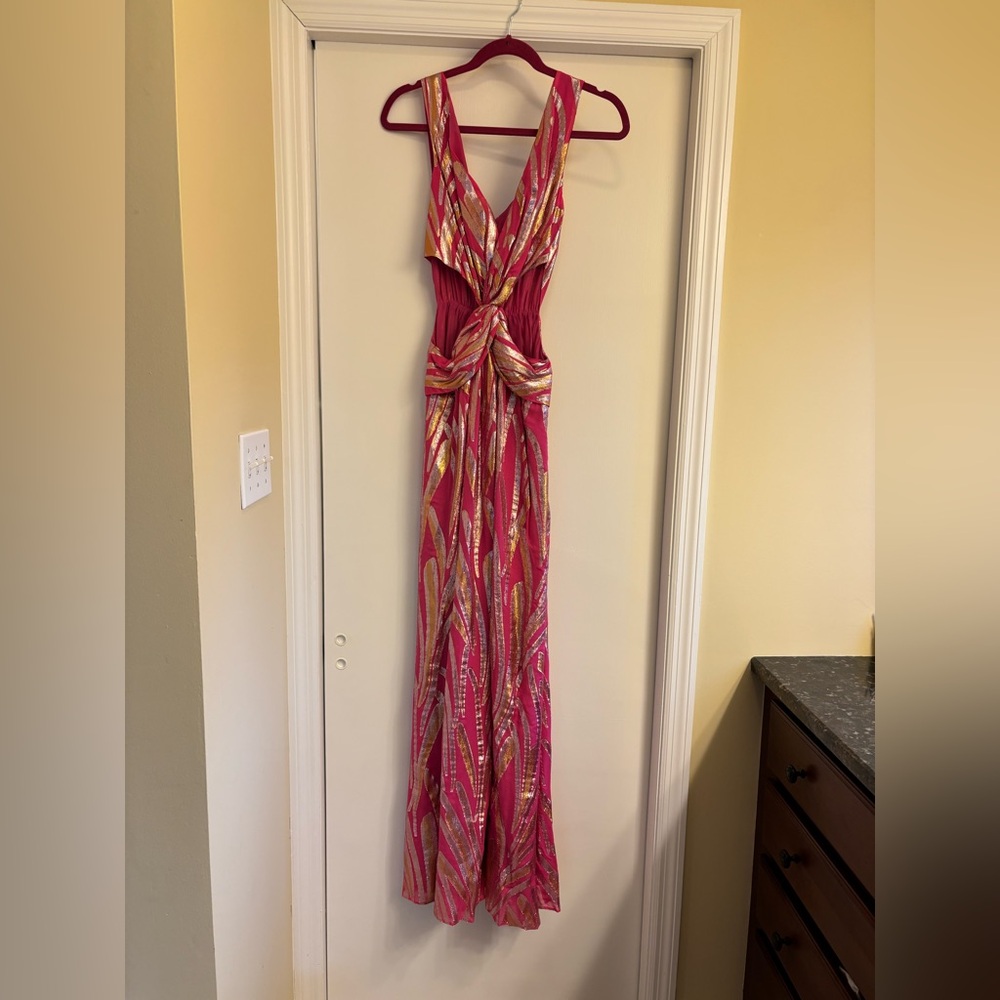 Elegant Pink and Gold Women's Dress Ramy Brook Irene